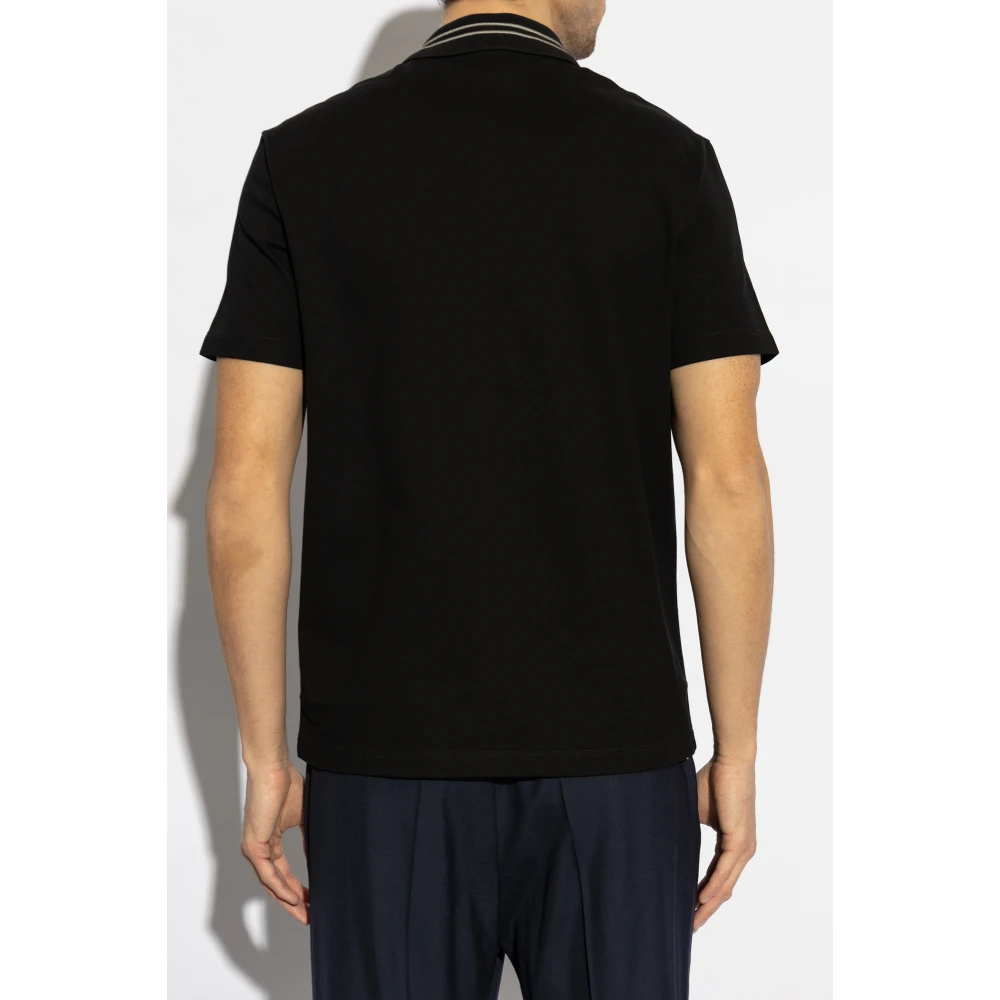 Versace Katoenen polo Black Heren