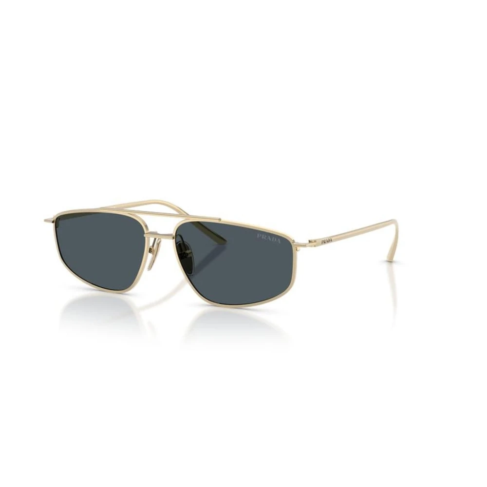 Prada Gold Aviator Metal Sunglasses In Pale - Image 4