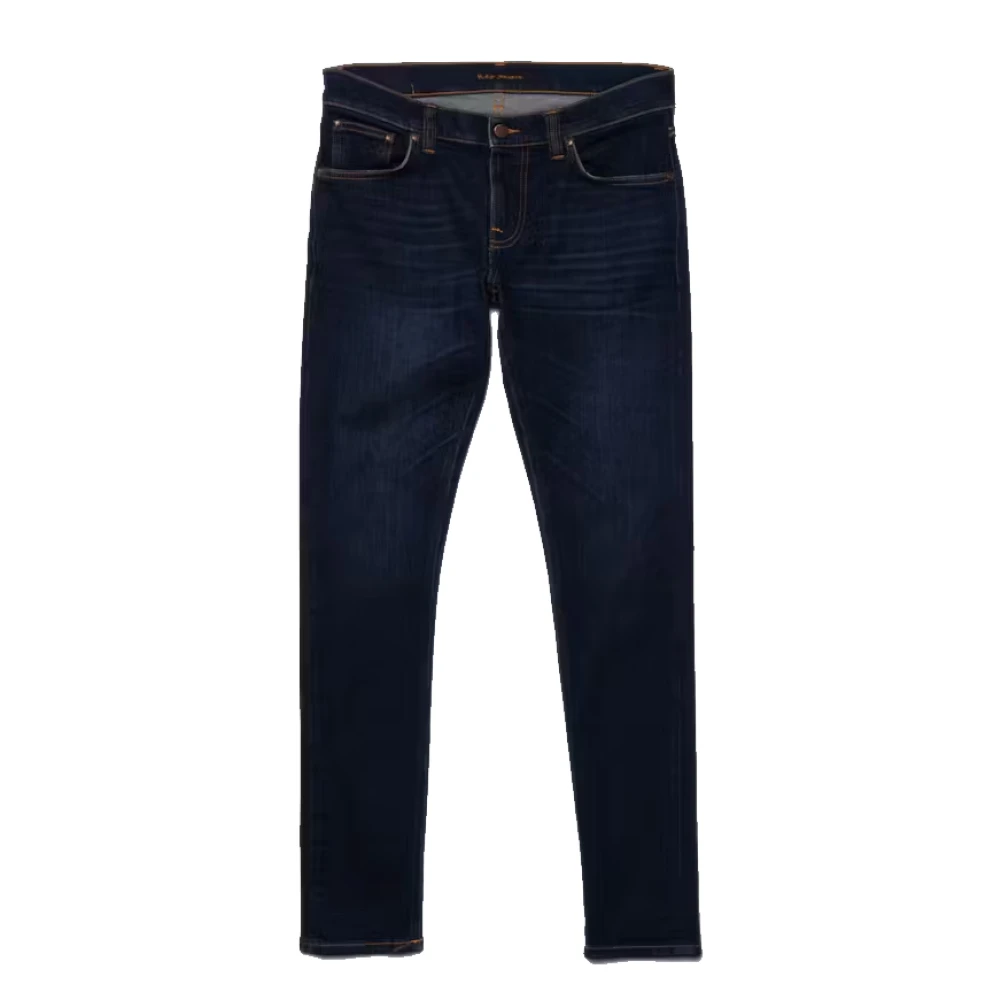 Nudie Jeans Donkerblauwe Slim Fit Biologische Katoenen Jeans Blue Heren