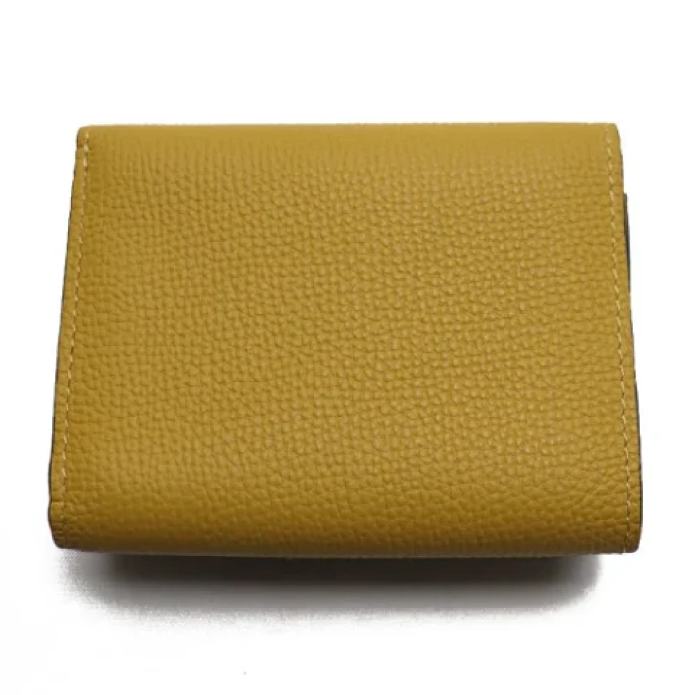 Loewe Pre-owned Leather wallets Yellow Dames