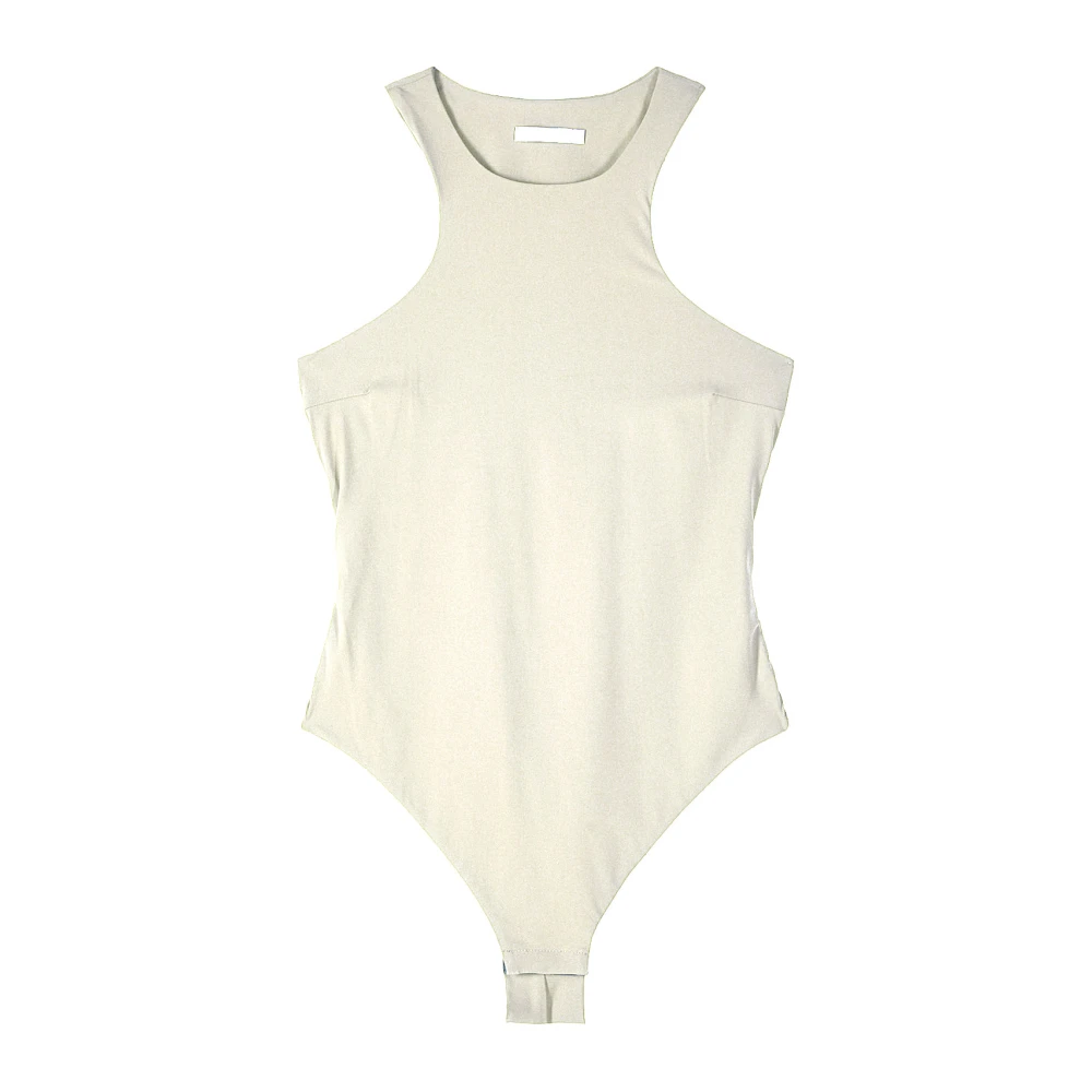 Patrizia Pepe Femme Blanc Tops, Taille: 36 Fr Racer Back Body