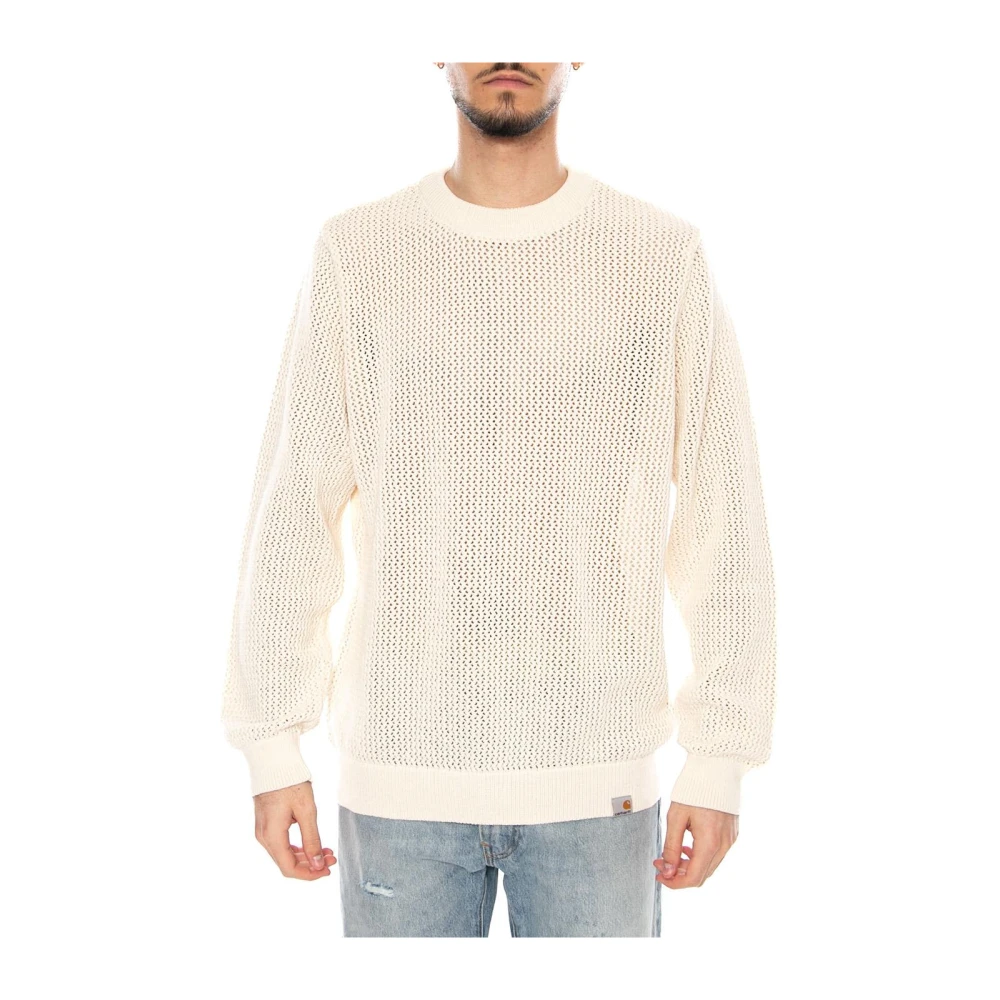 Carhartt Wip Men's Beige Stockton Jumper - Round-Neck Knitwear - Xl - Knitwear