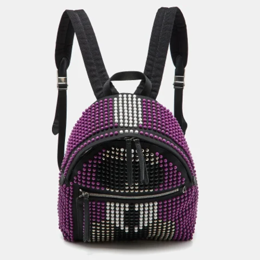 Fendi Vintage Pre-owned Nylon backpacks Black Dames