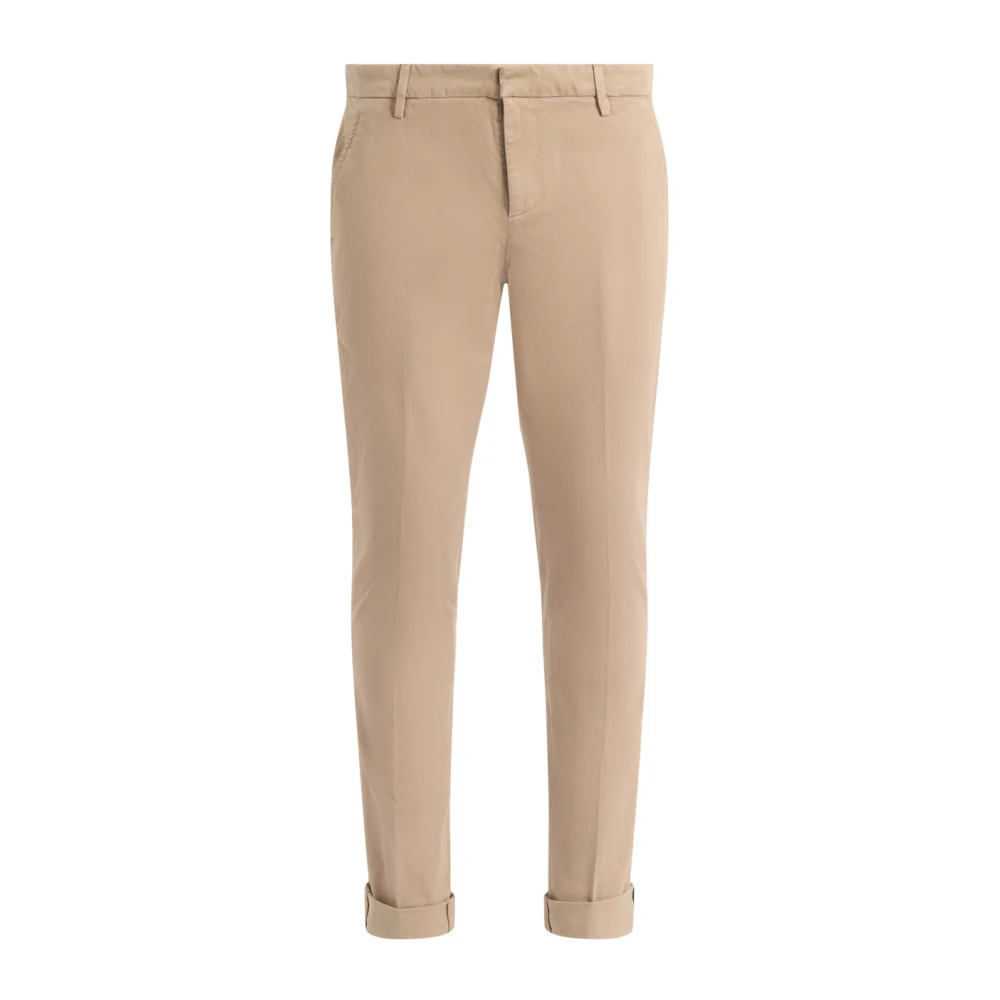Dondup Mannelijk Beige Broeken Heren, W33, Katoen, Gaubert Slim Chinos