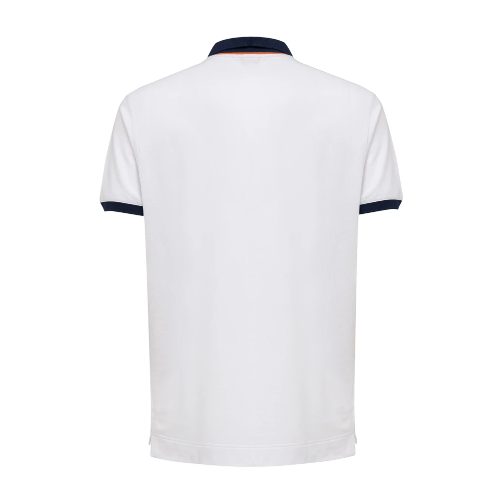 Fendi Witte Polo Shirt met Blauwe Details White Heren