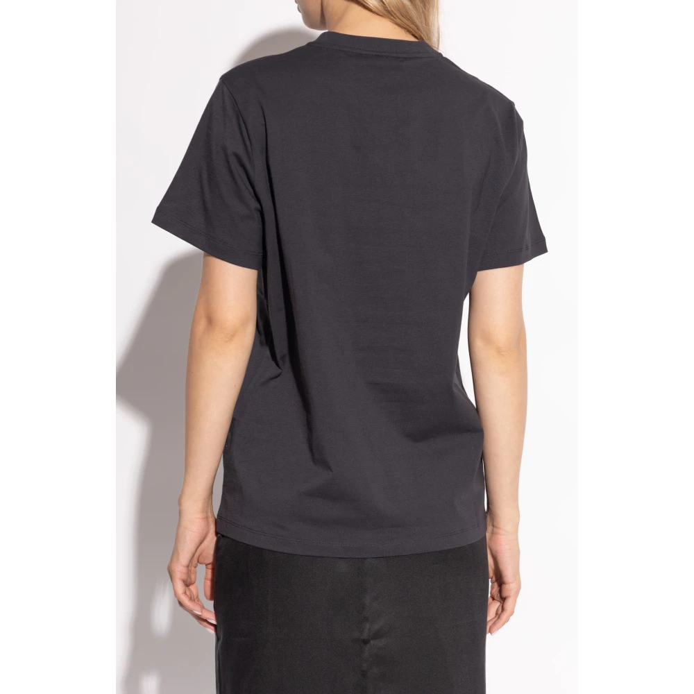 Ganni Geprint T-shirt Black Dames