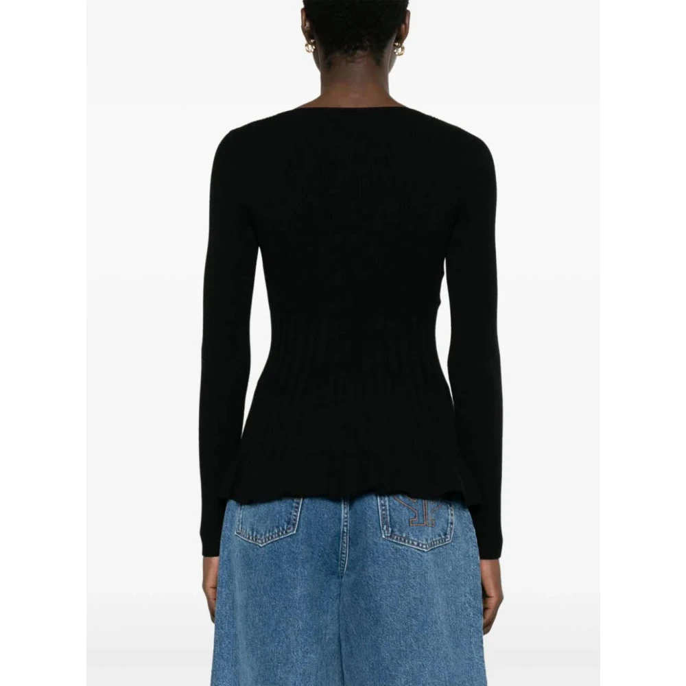 Philosophy di Lorenzo Serafini Zwarte Gebreide Top Black Dames