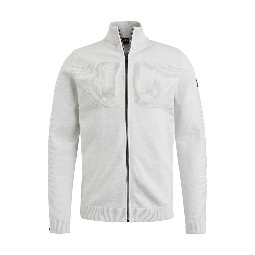 VANGUARD Heren Truien & Vesten Zip Jacket Cotton Melange Donkergrijs