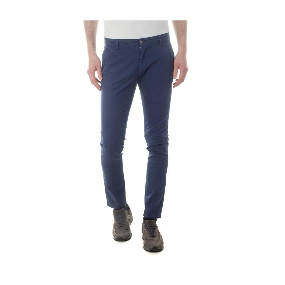 Daniele Alessandrini Men's Blue Chinos, W31, Slim-Fit Trousers