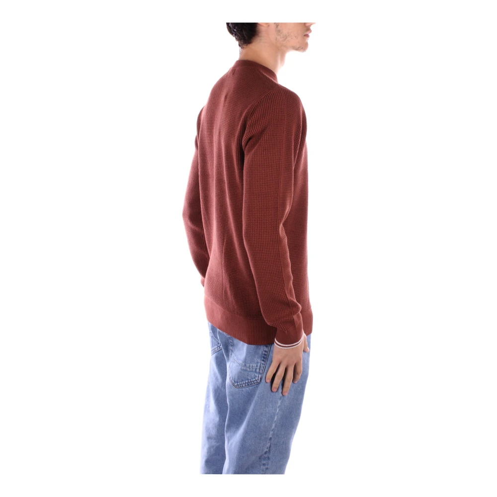 Fred Perry Logo Front Sweaters Brown Heren