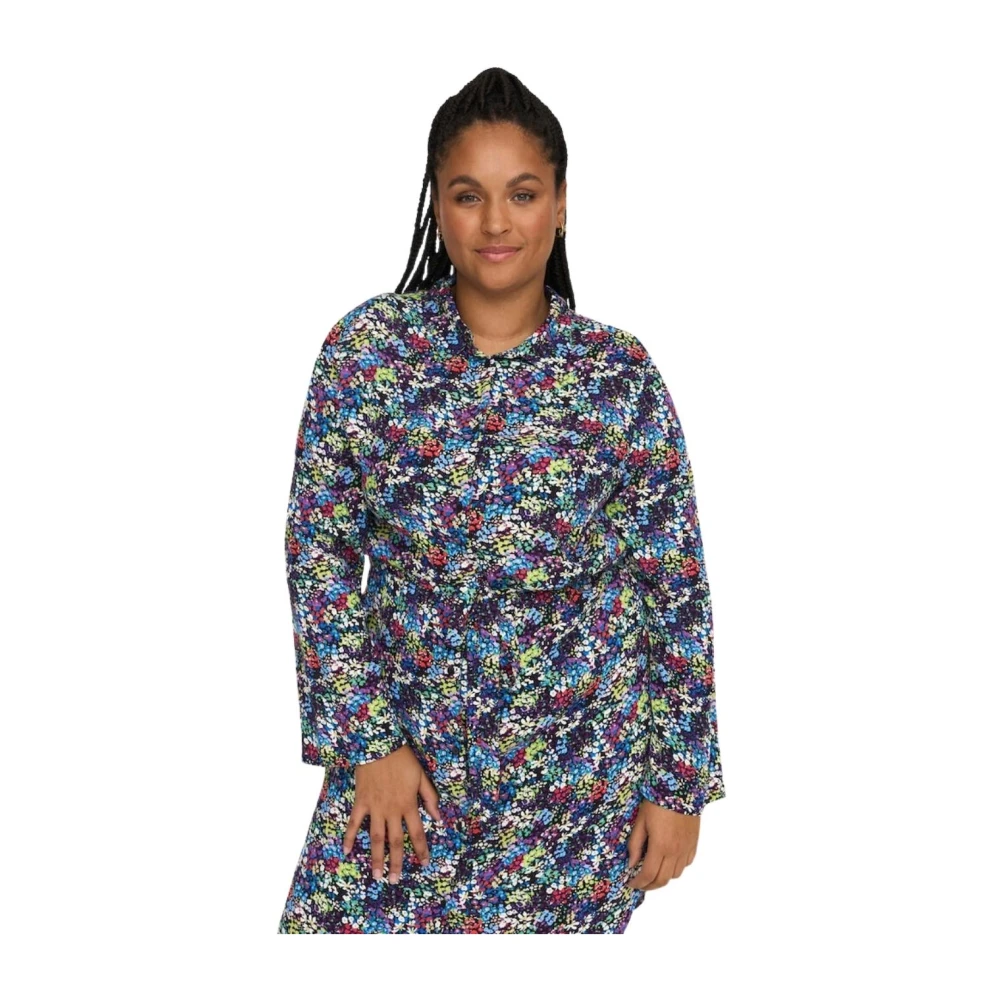 Only Carmakoma Elegante Zwarte Jurk Multicolor Dames