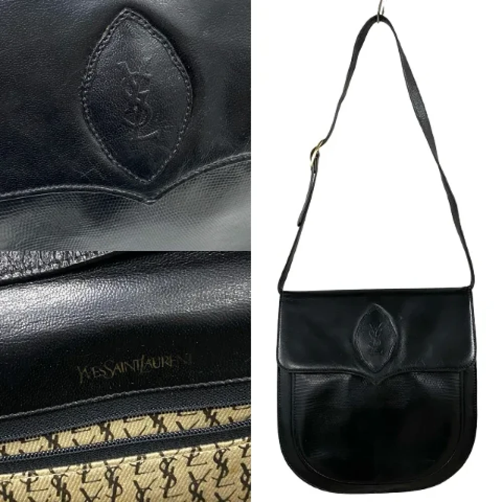 Yves Saint Laurent Vintage Pre-owned Leather crossbody-bags Black Dames