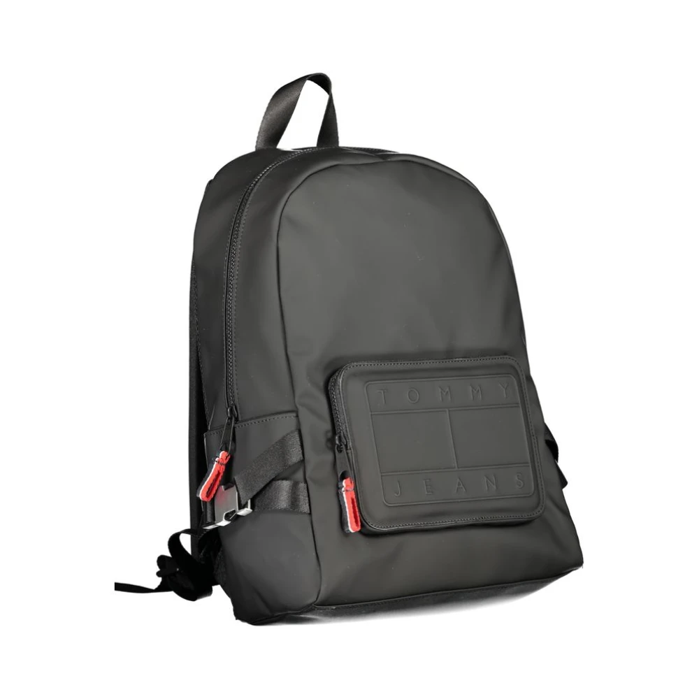 Tommy Hilfiger Zwarte Polyester Rugzak met Verstelbare Banden Black Unisex