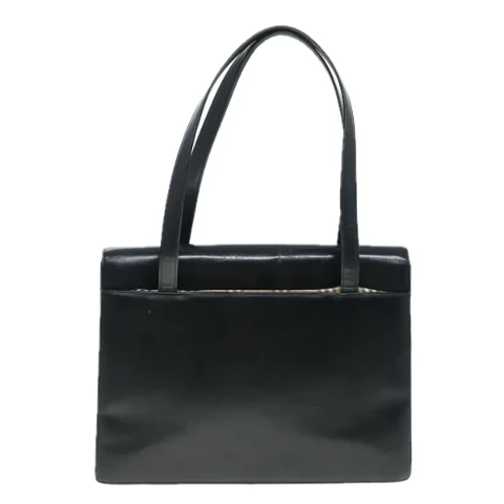 Burberry Vintage Pre-owned Leather handbags Black Dames