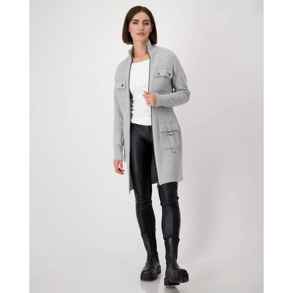 monari Gebreid Vest Gray Dames