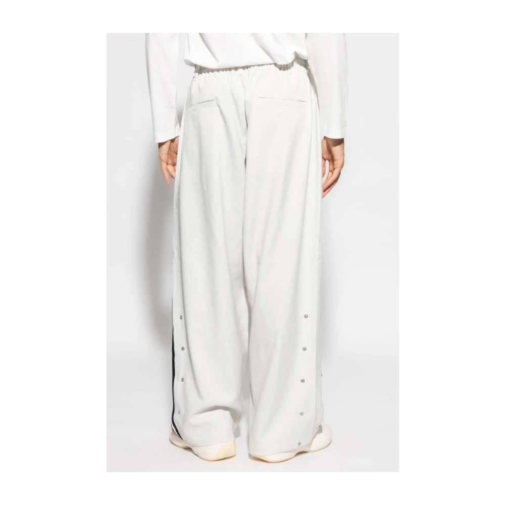 Y-3-Stripes Wijde Sportbroek Gray Heren