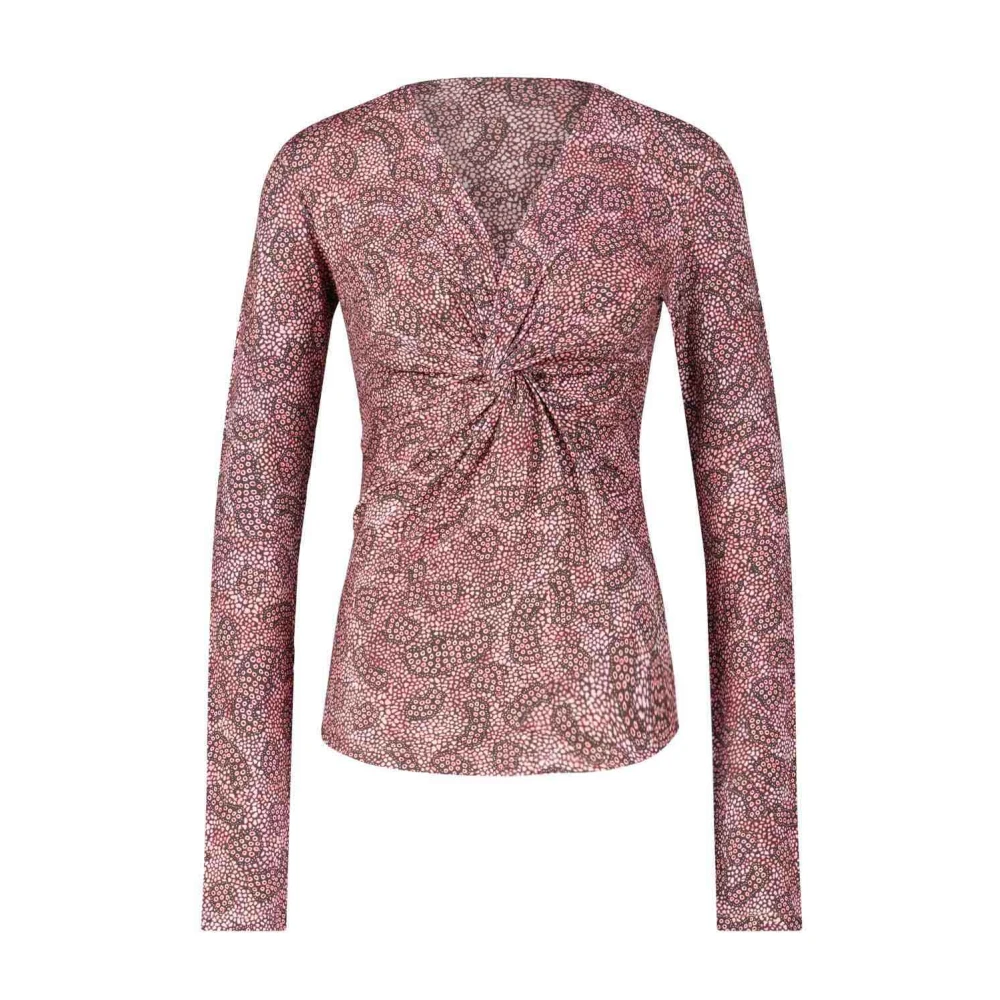 Isabel marant Abstracte Knoopdetail Langarmshirt Pink Dames
