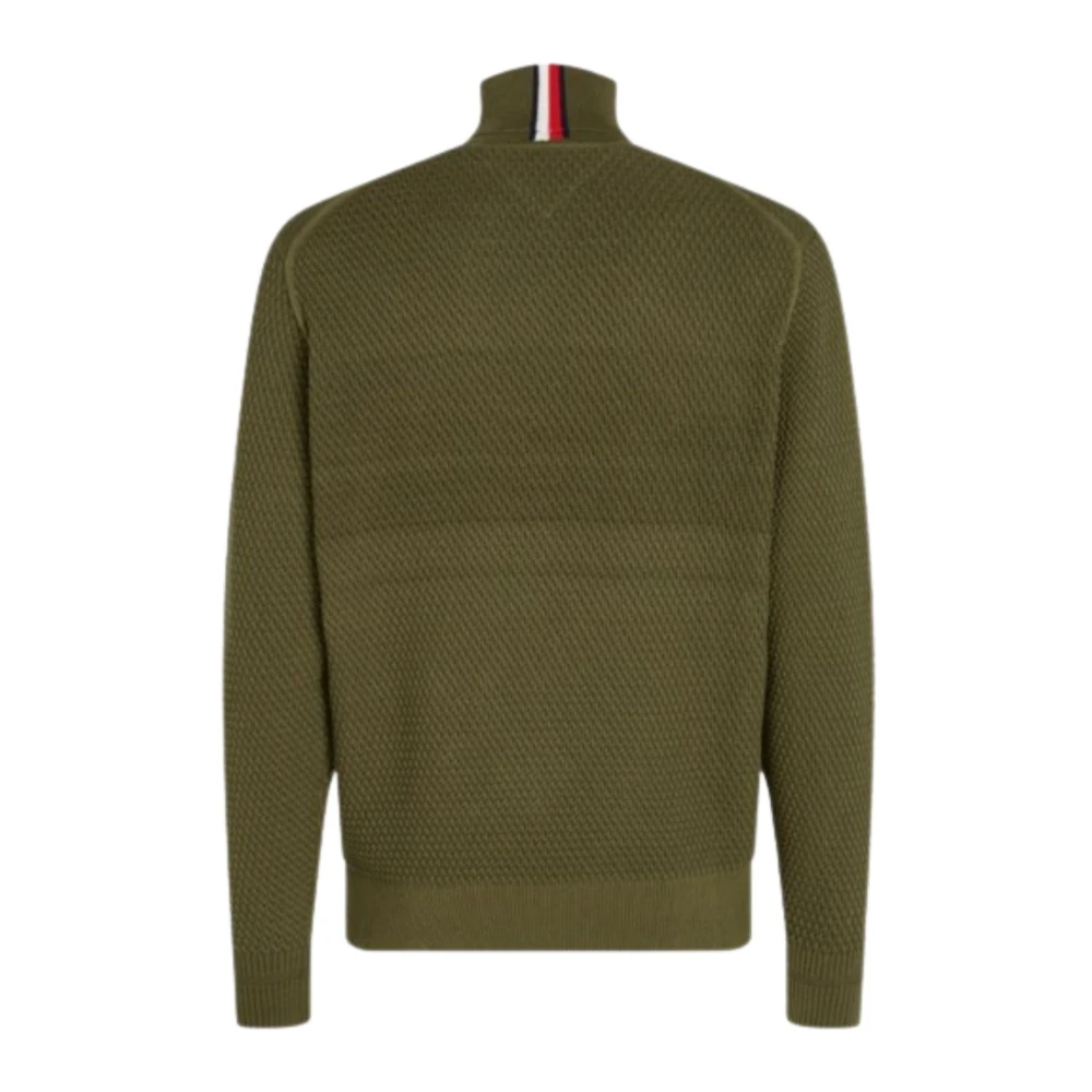 Tommy Hilfiger 2 Tone Roll Neck Sweater Green Heren