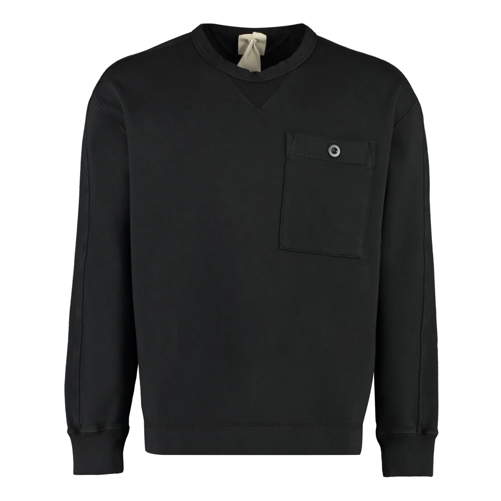 Ten C Katoenen Crew-Neck Sweatshirt Black Heren