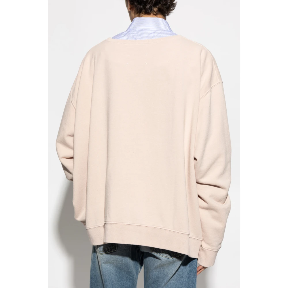 Maison Margiela Sweatshirt met vintage effect Pink Heren