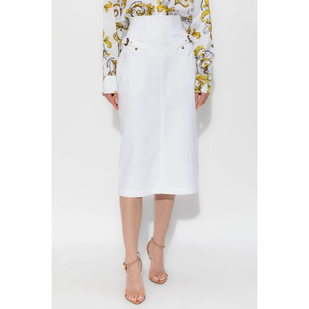 Versace Jeans Couture Denim rok White Dames