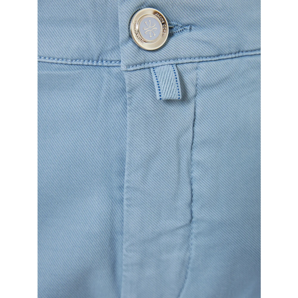 Jacob Cohën Katoen Lyocell Shorts met Zakken Blue Heren