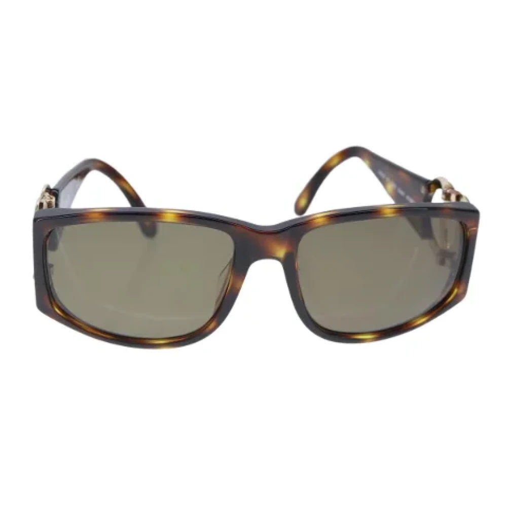 Chanel Vintage Pre-owned Plastic sunglasses Brown Dames