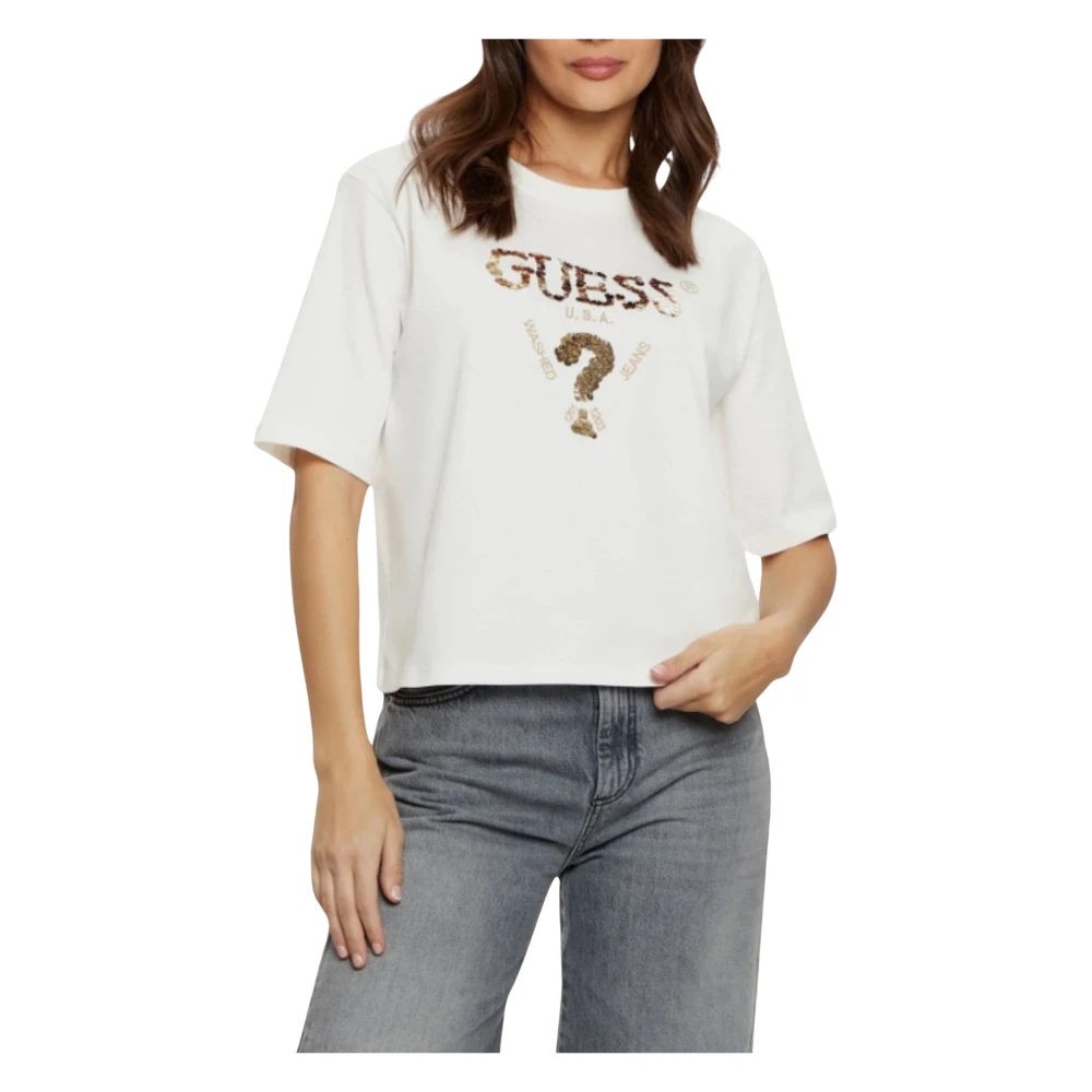 Guess - Tops > T-Shirts - White - Guess - Modalova
