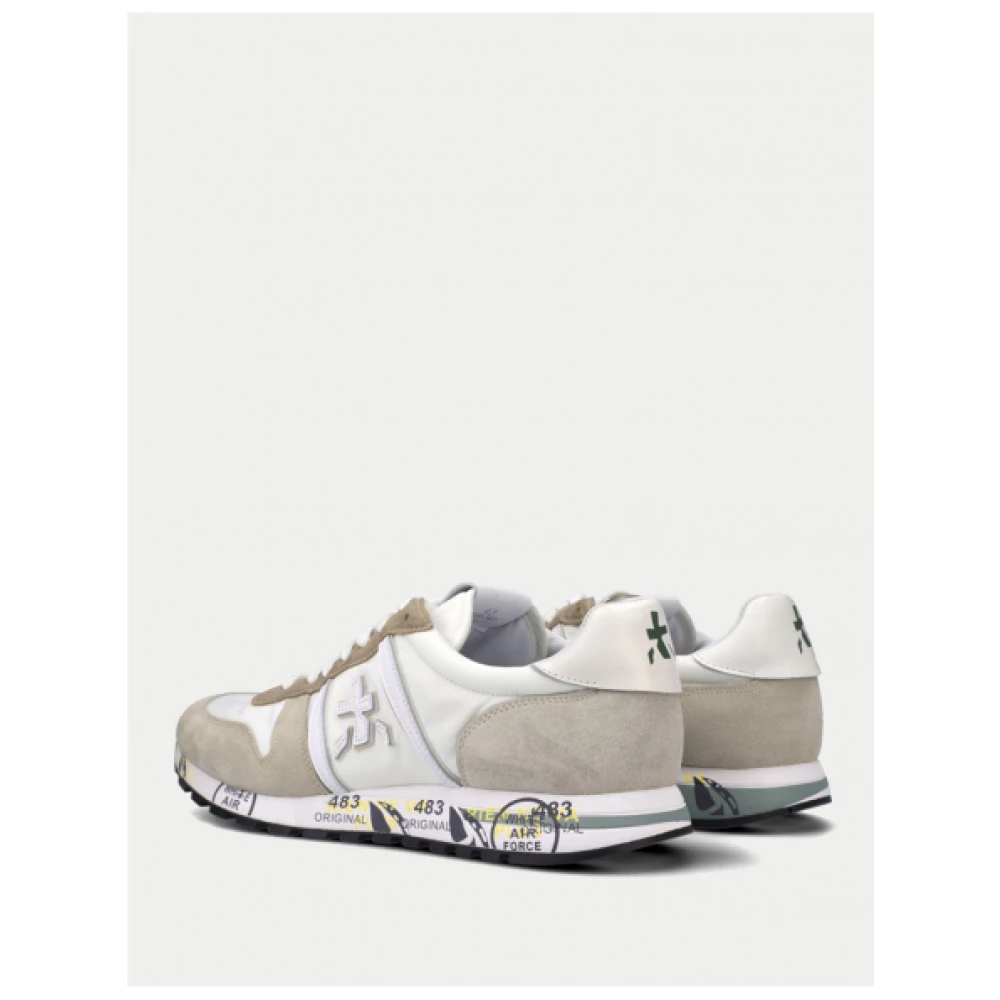 Premiata Heren Eric Sneakers van Gemengd Suède of Kalfsleer White Heren