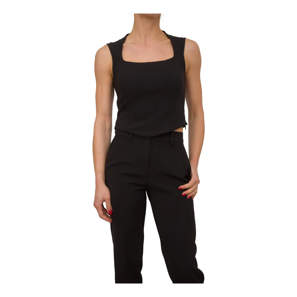 Nenette Women's Black Cady Sleeveless Top - Long Sleeve T-Shirts - S - Tops