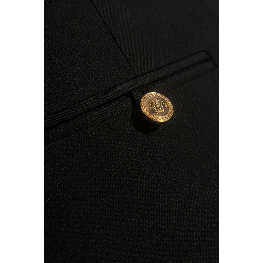 Versace Wollen broek Black Dames