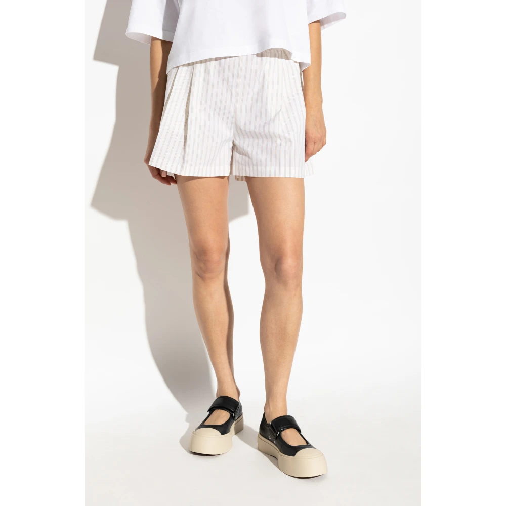 Marni Gestreepte patroon shorts Beige Dames