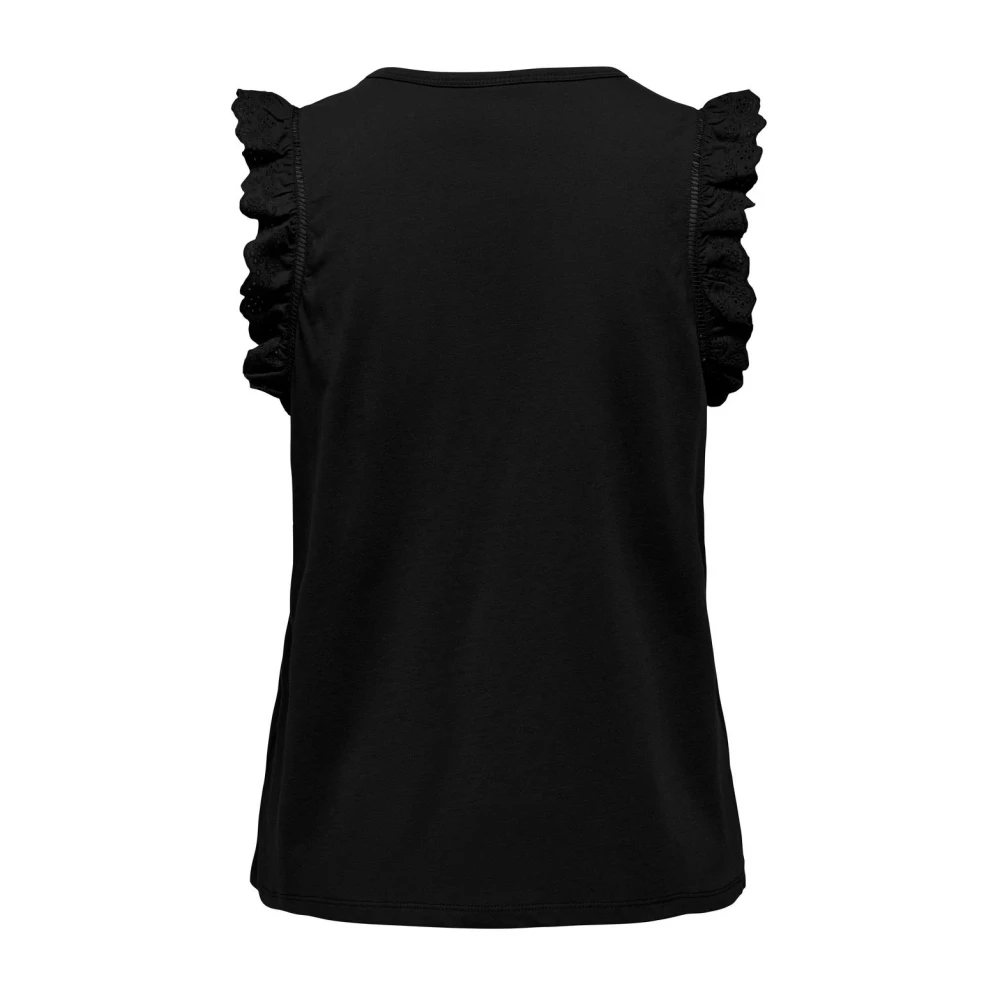 Only Mouwloze Top Black Dames