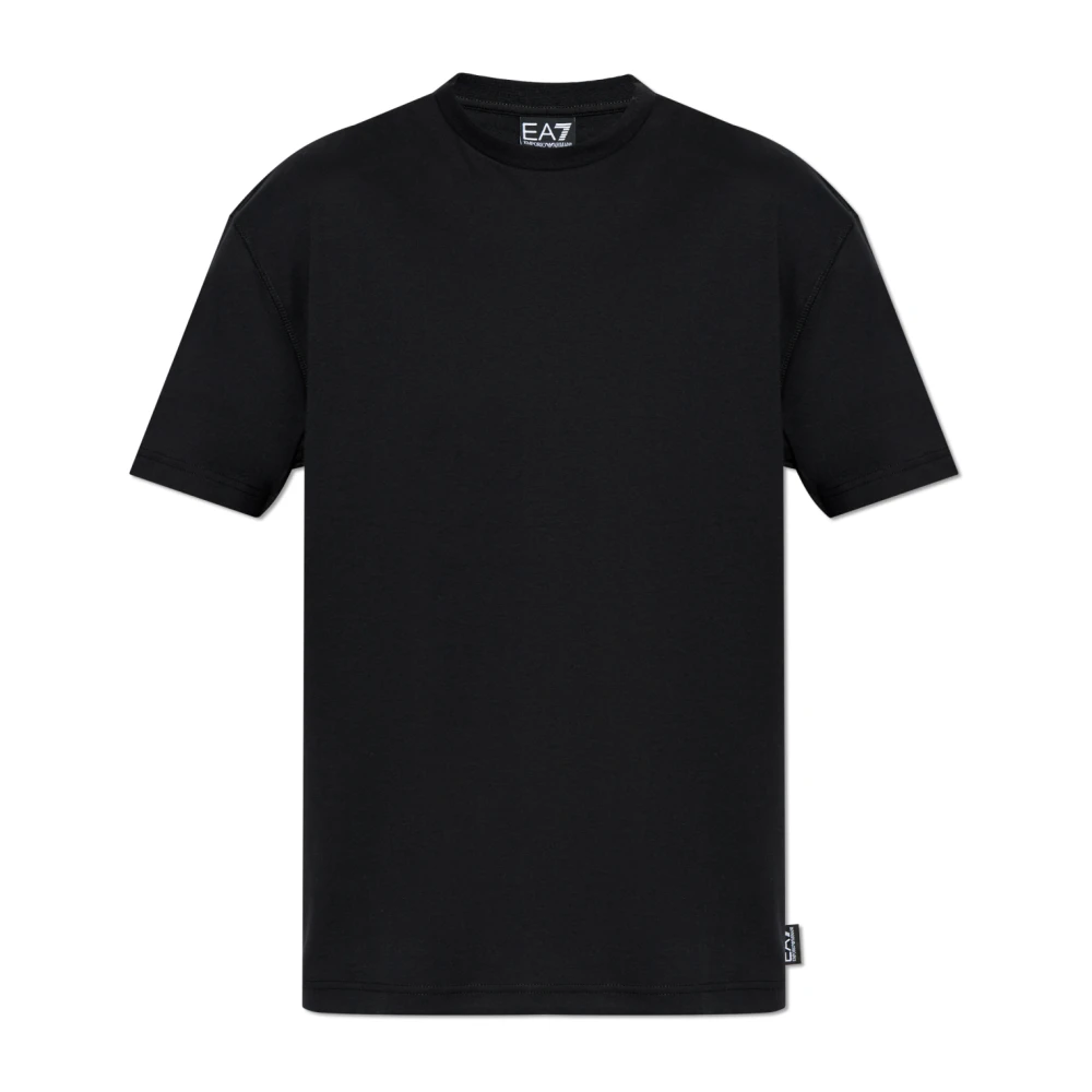 Emporio Armani EA7 Katoenen T-shirt Black Heren