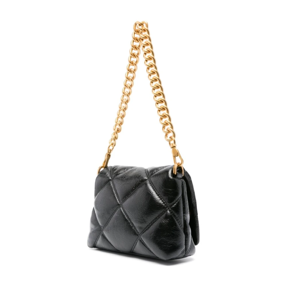 Liu Jo Zwarte Diamantquilted Schoudertas Black Dames