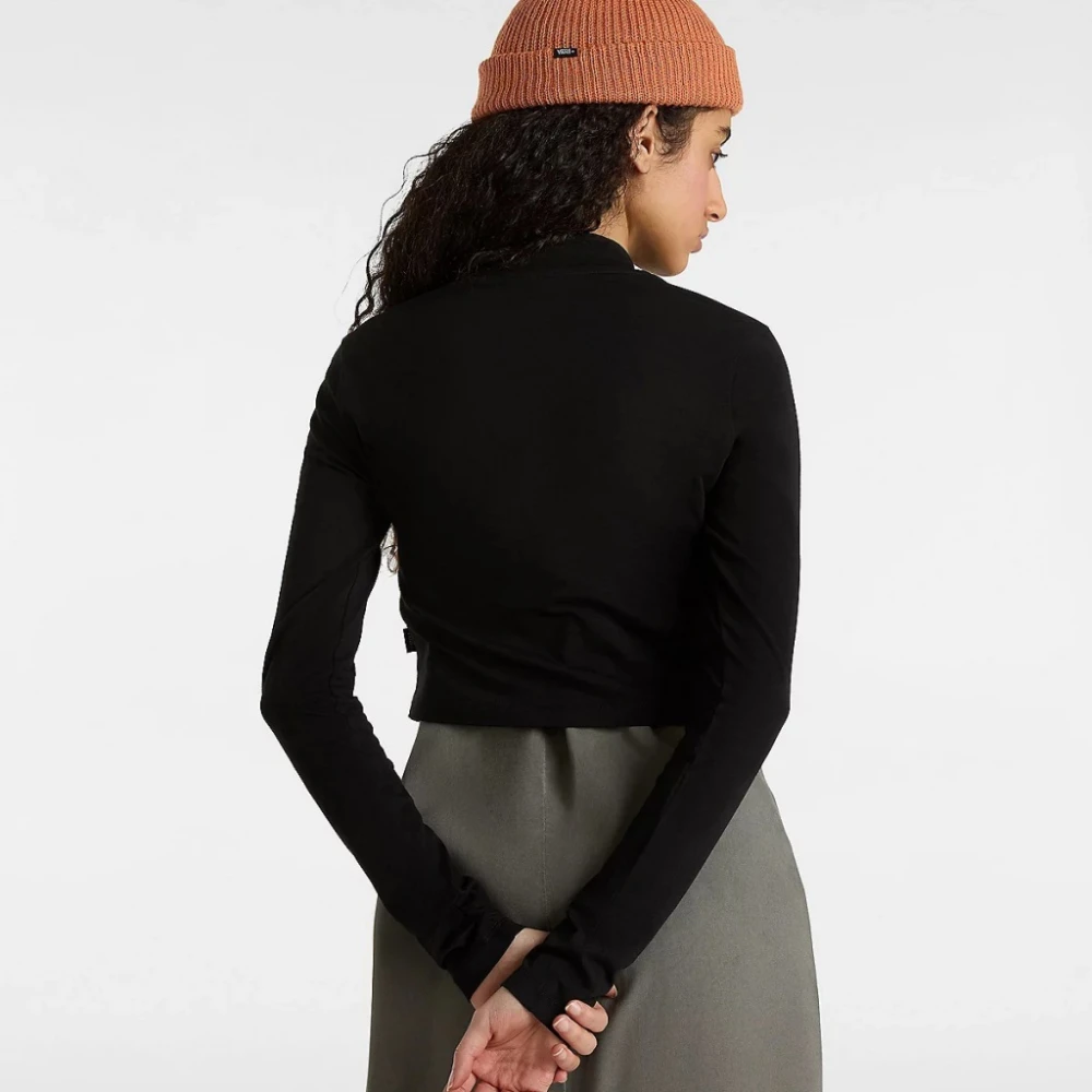 Vans Mock Neck Longsleeve Shirt Black Dames