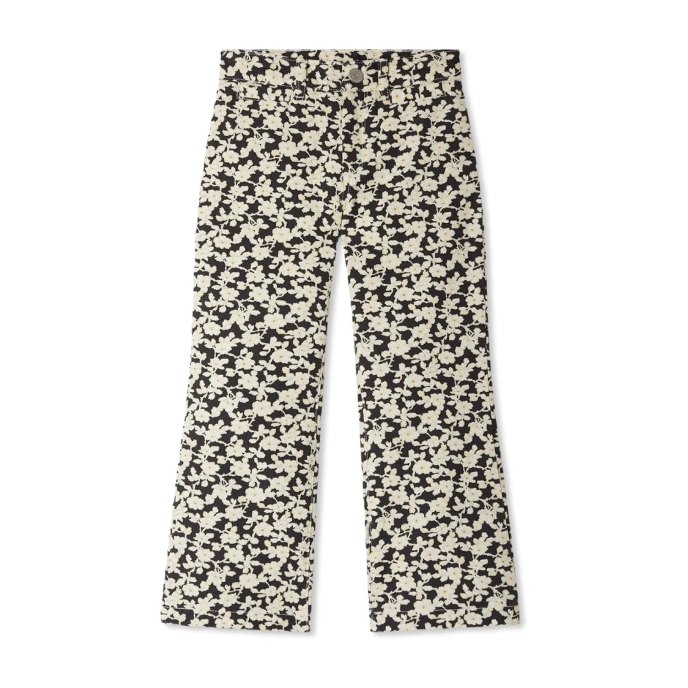 Bonpoint Black Floral Print Trousers - Unisex - Trousers - 4 Y - Kids
