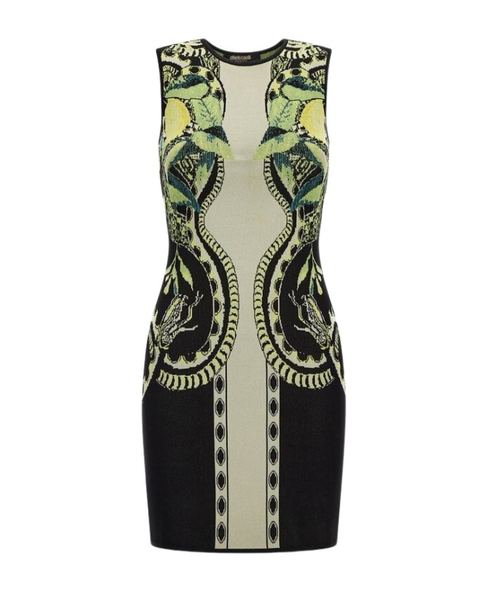 robe-en-tricot-imprime-citron-noir-femme