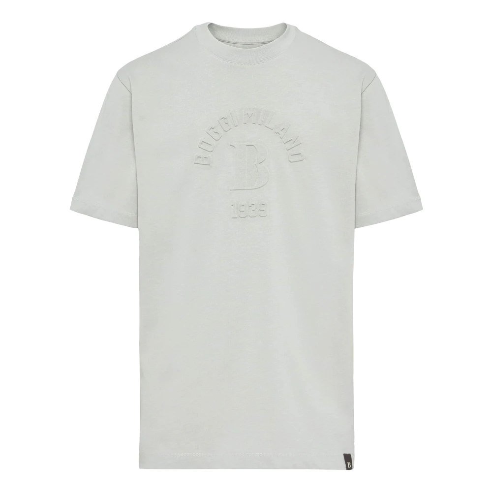 Boggi Milano T-shirt van katoenmix Gray Heren