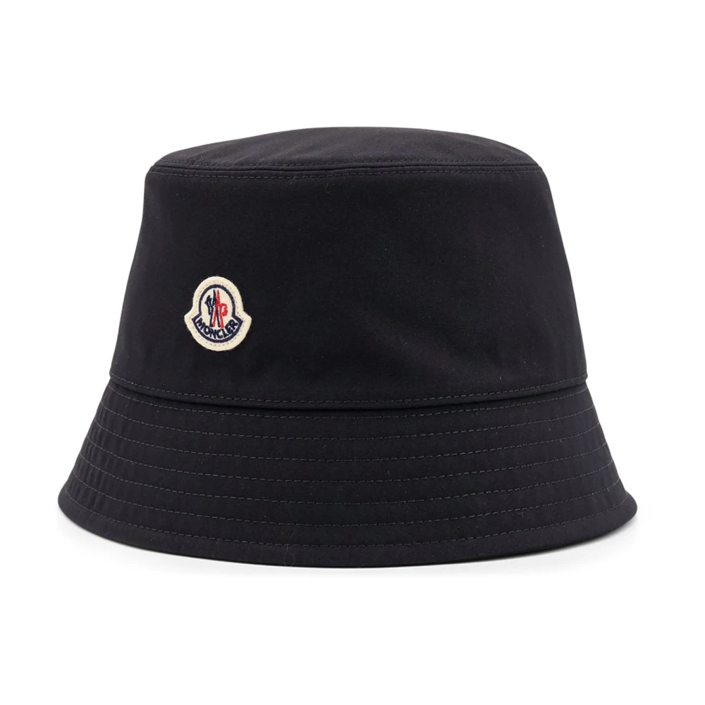 Moncler Gestikte emmerhoed met logopatch Black Dames