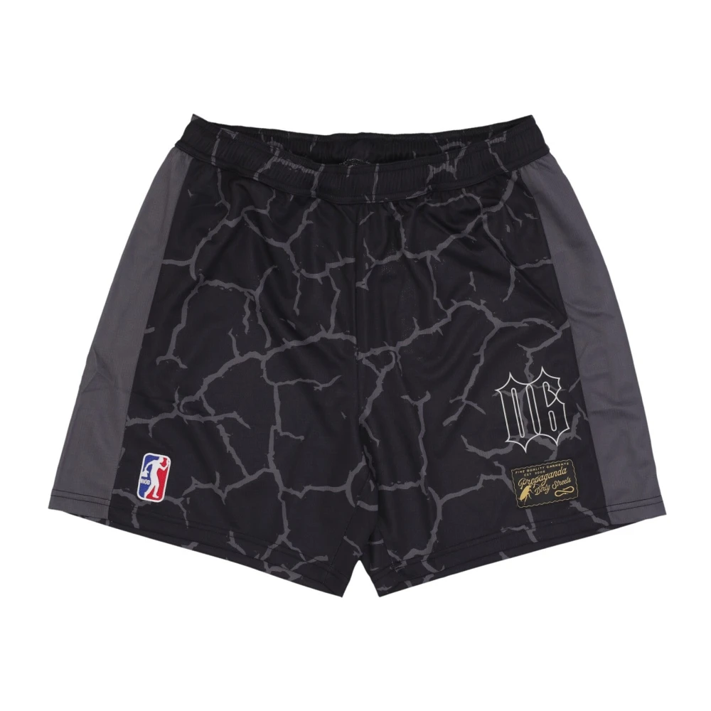 Propaganda Skelet Basketbalshorts Zwart Black Heren
