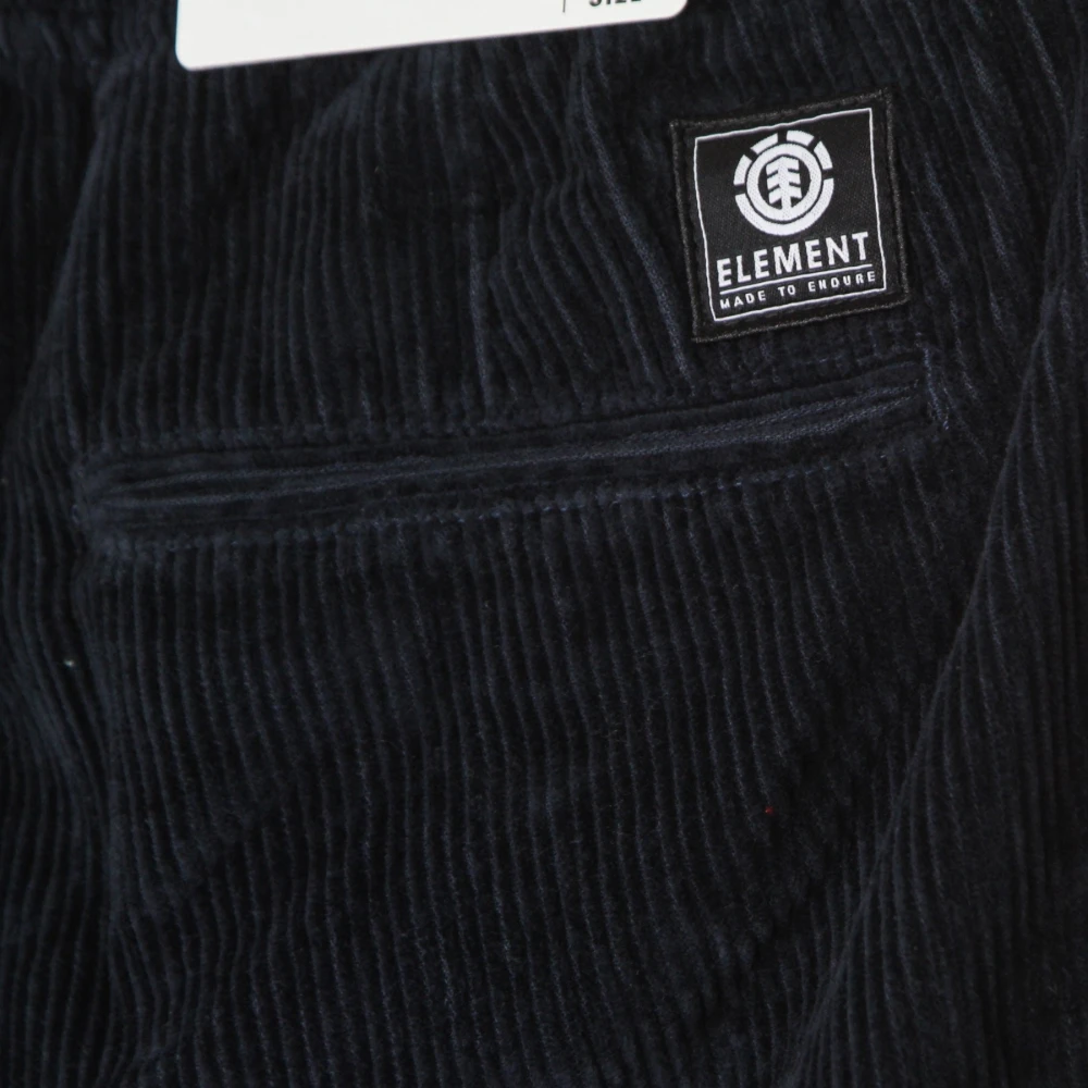 Element Navy Corduroy Fluwelen Broek Blue Heren
