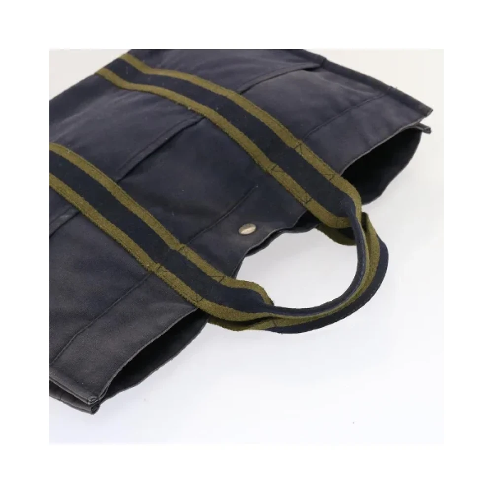 Hermès Vintage Pre-owned Cotton handbags Blue Dames