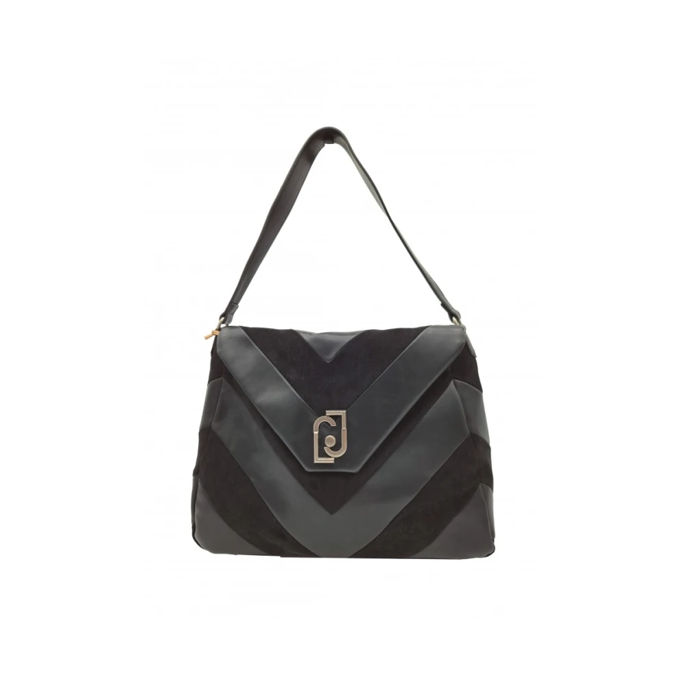 Liu Jo Stijlvolle schoudertas met voorlogo Black Dames