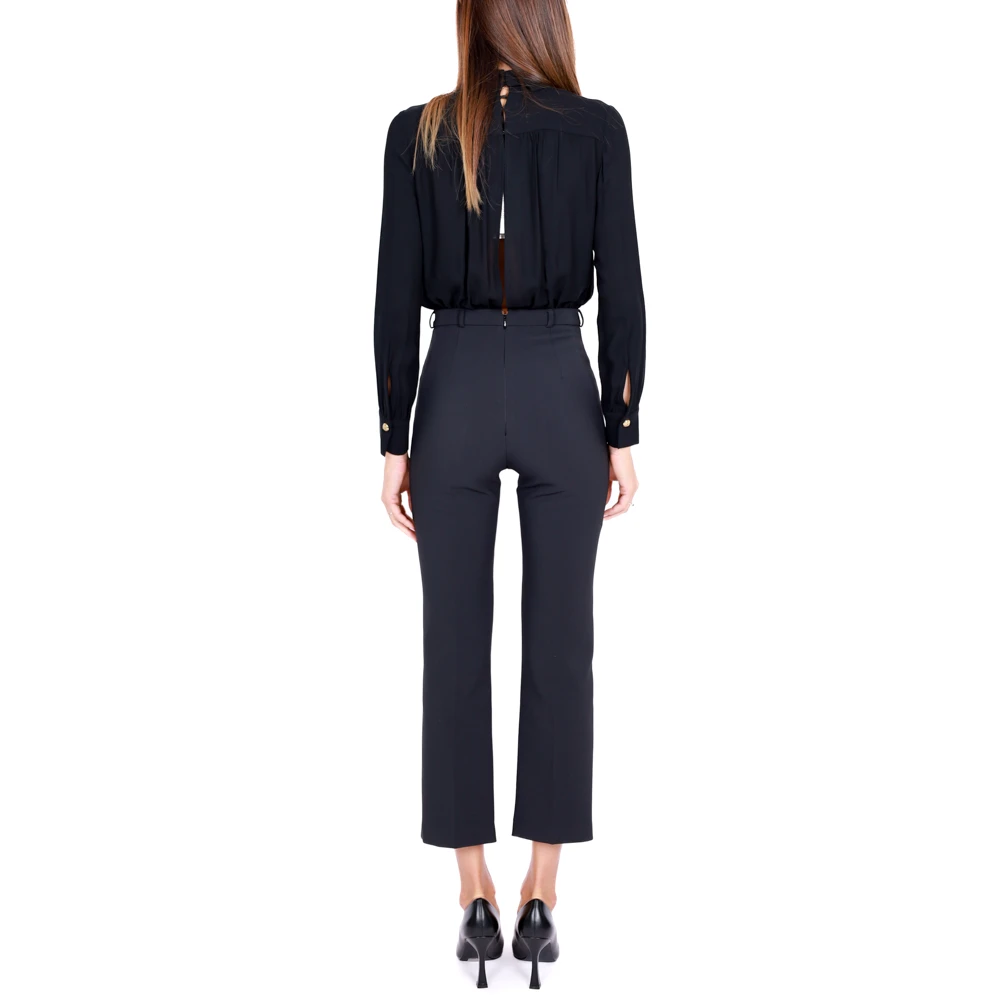 Elisabetta Franchi Elegante jumpsuit met zwarte blouse Black Dames