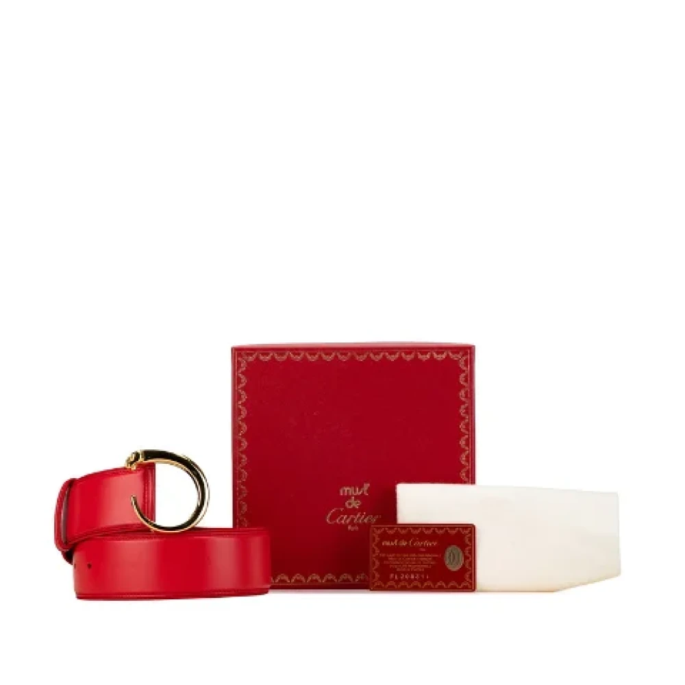 Cartier Vintage Pre-owned Leather belts Red Dames