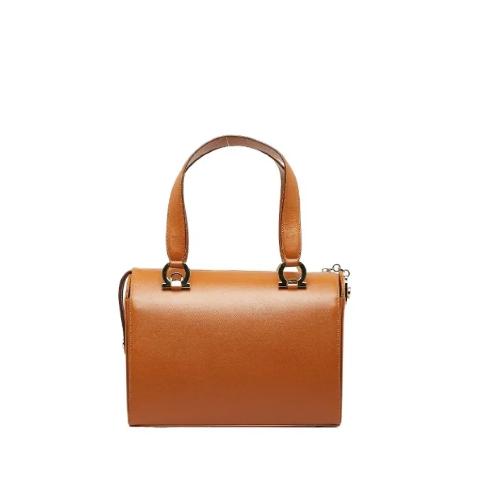 Salvatore Ferragamo Pre-owned Leather handbags Brown Dames