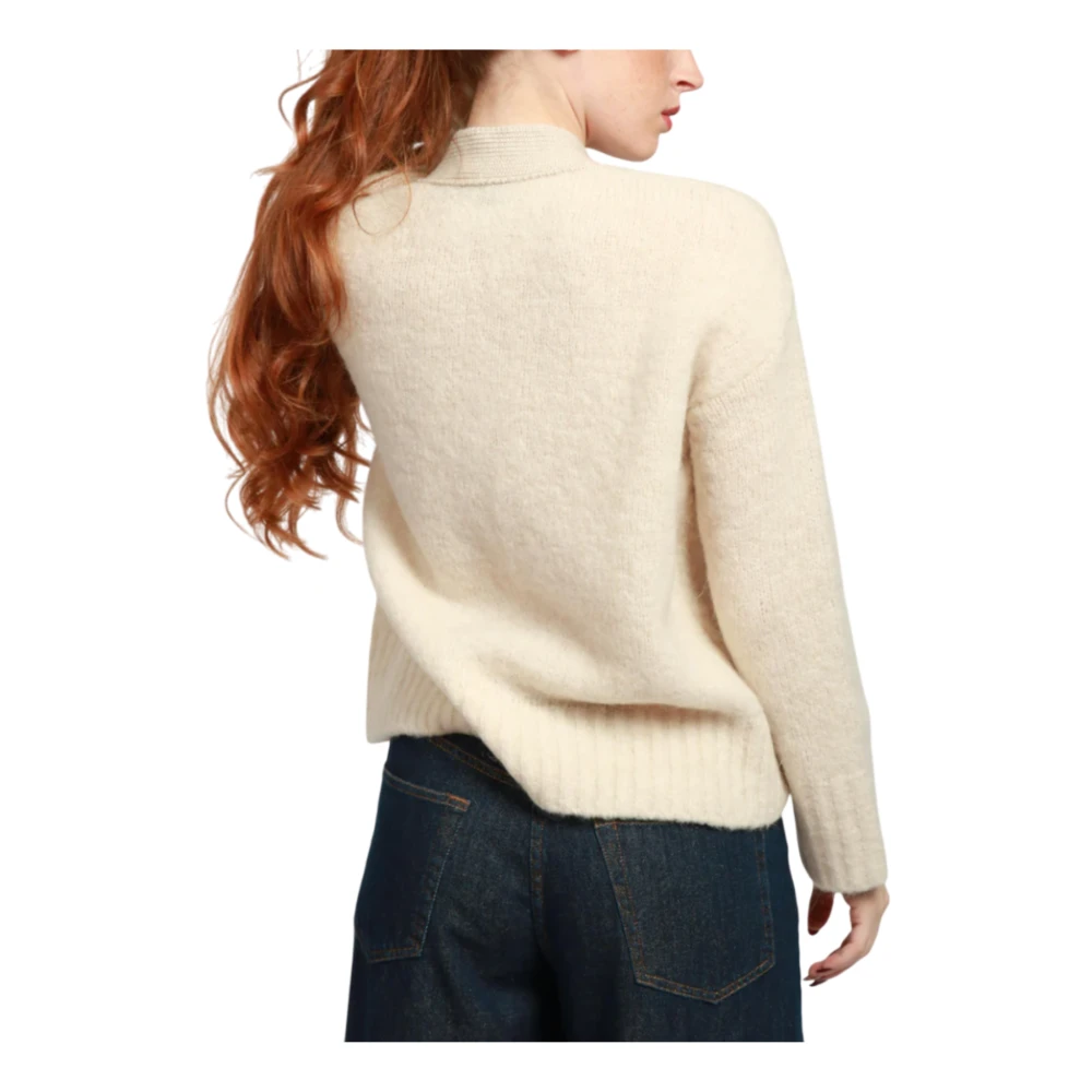Forte Veren Gebreide Trui Beige Dames