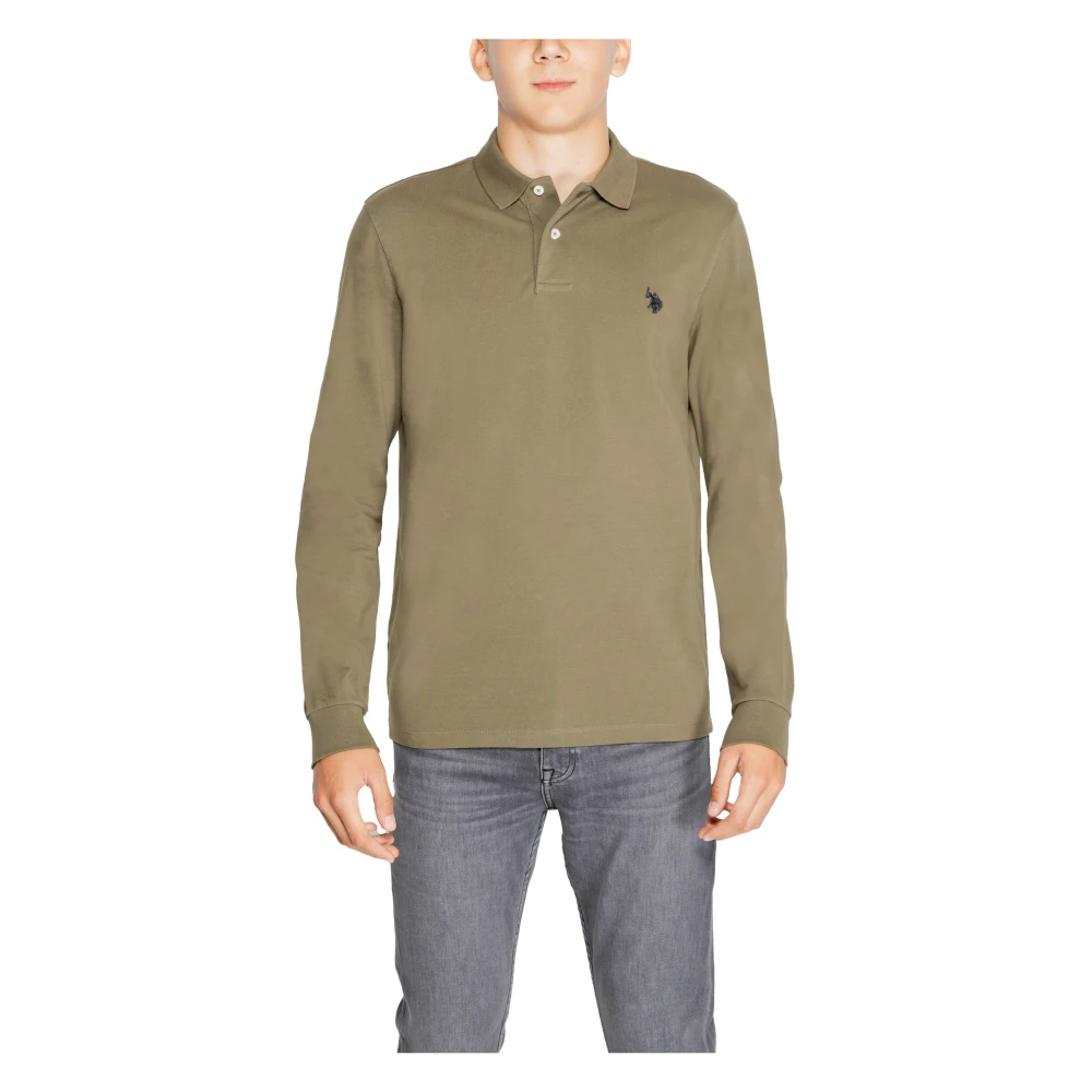U.s. Polo Assn. Groene Polo T-shirt Katoen Herfst Winter Collectie Green Heren