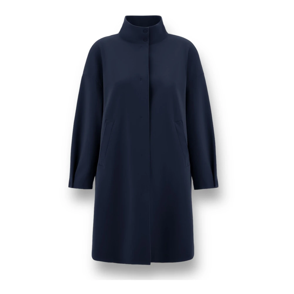 Herno Single-Breasted Coats Blue Dames